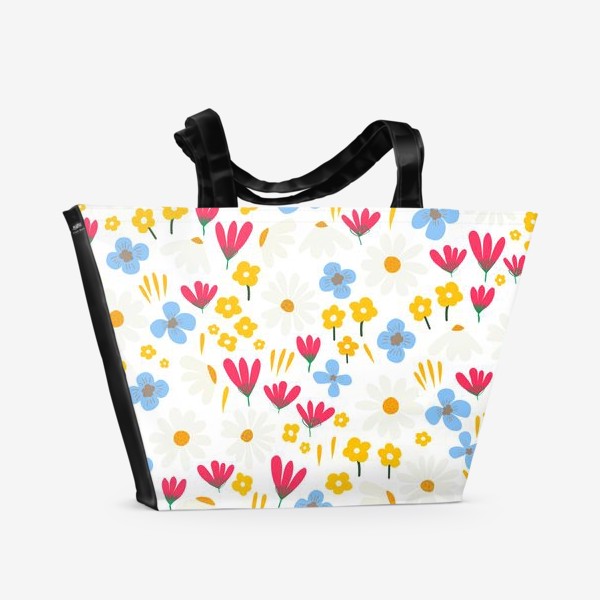 Пляжная сумка «цветочная поляна»