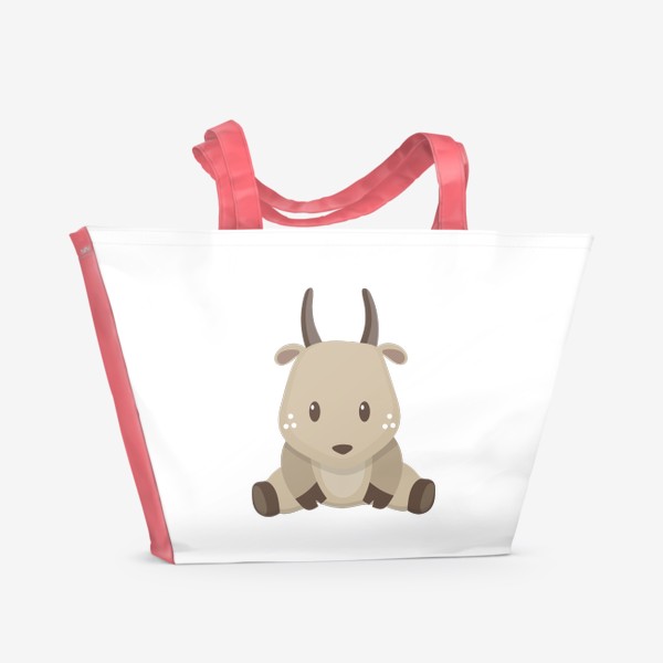 Пляжная сумка «Милый бычок»