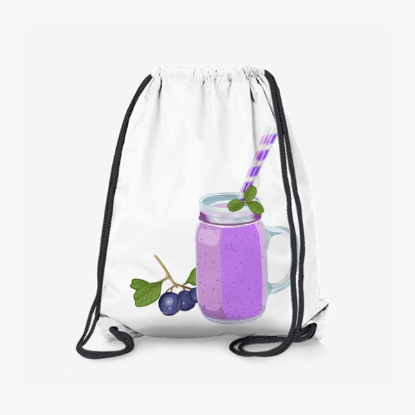 Рюкзак «Коктейль с черникой, фиолетовый смузи»