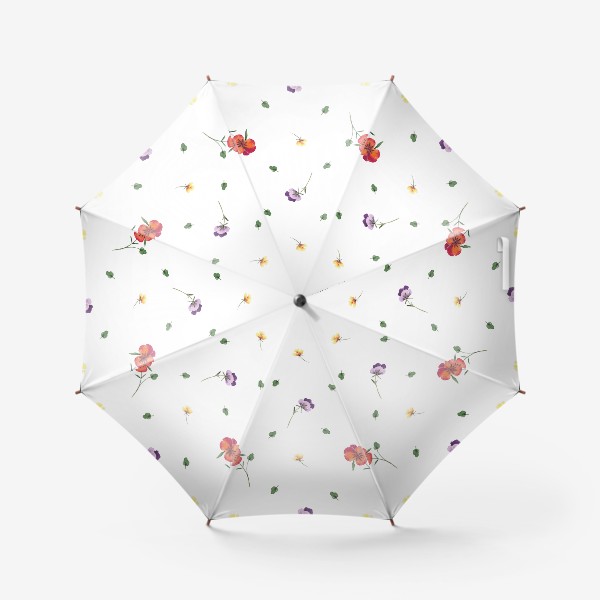Зонт «Летний орнамент из цветов»