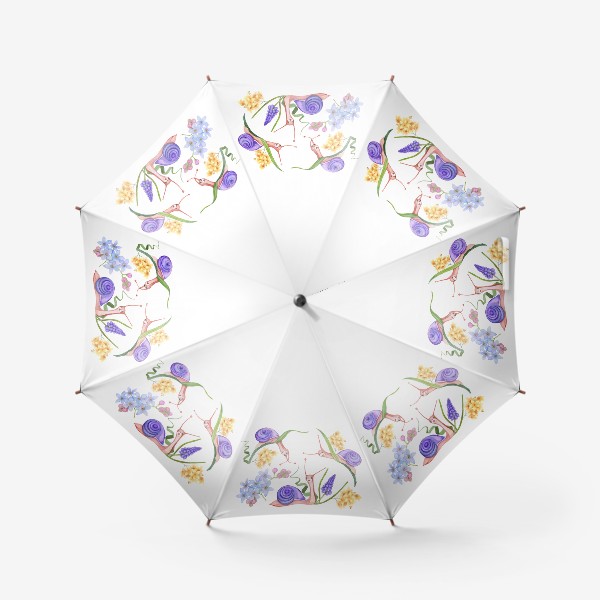 Зонт «Акварель веселые  улитки»