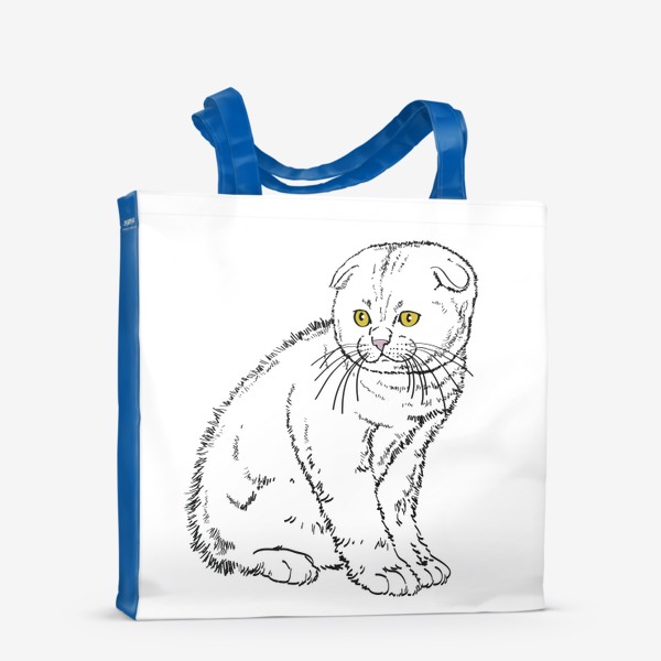 Сумка-шоппер &laquo;Вислоухий котенок рисунок&raquo;