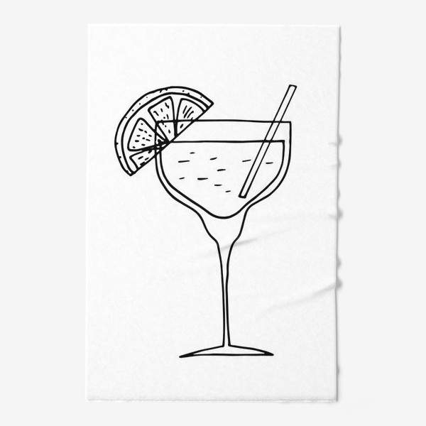 Полотенце «летний коктейль. напиток в бокале. бар»