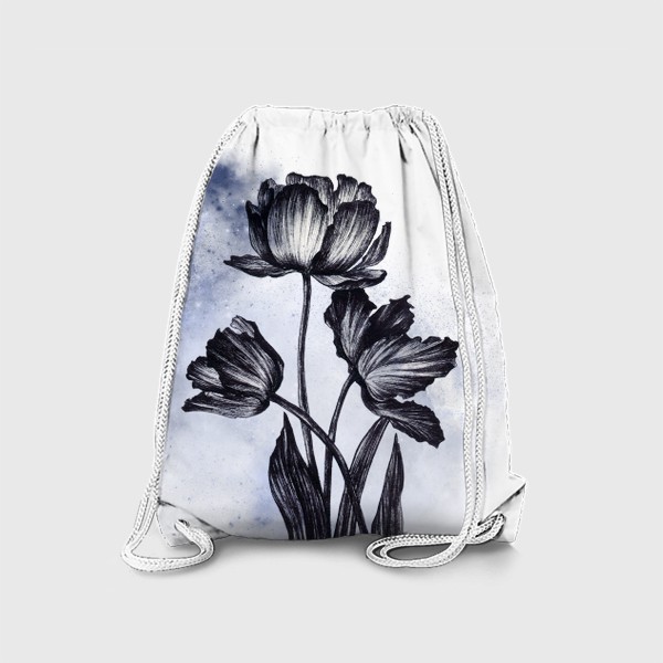 Рюкзак «Тюльпаны. Графика с акварельными элементами»