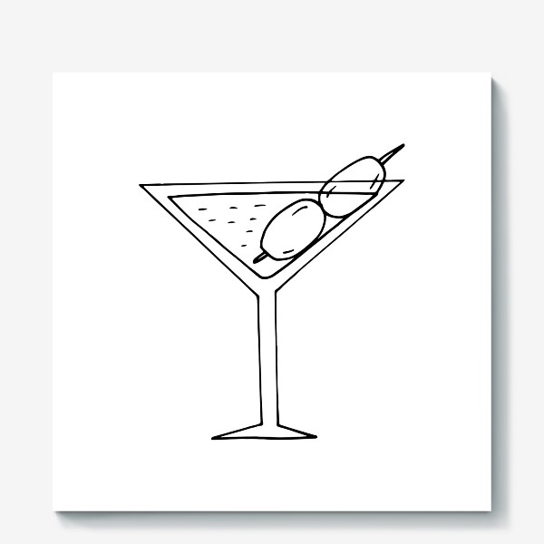 Холст «мартини. коктейль. бар. напитки. пятница»