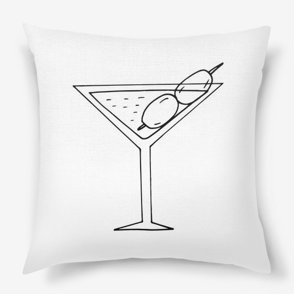 Подушка «мартини. коктейль. бар. напитки. пятница»
