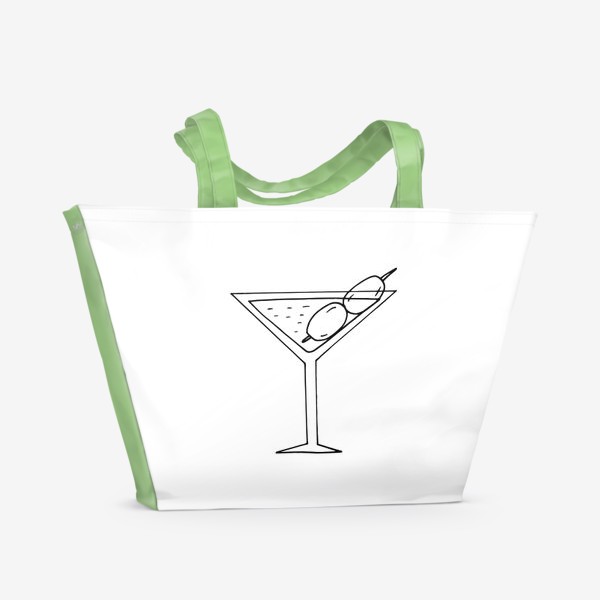 Пляжная сумка &laquo;мартини. коктейль. бар. напитки. пятница&raquo;