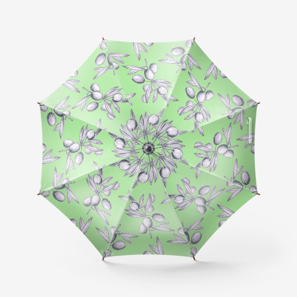 Зонт «оливки на мятном фоне»
