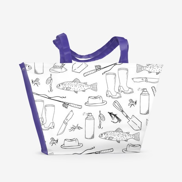 Пляжная сумка «все на рыбалку!»