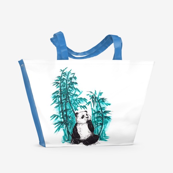 Пляжная сумка «Панда и бамбук»