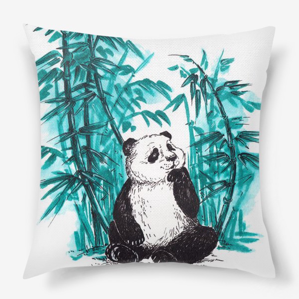 Подушка «Панда и бамбук»