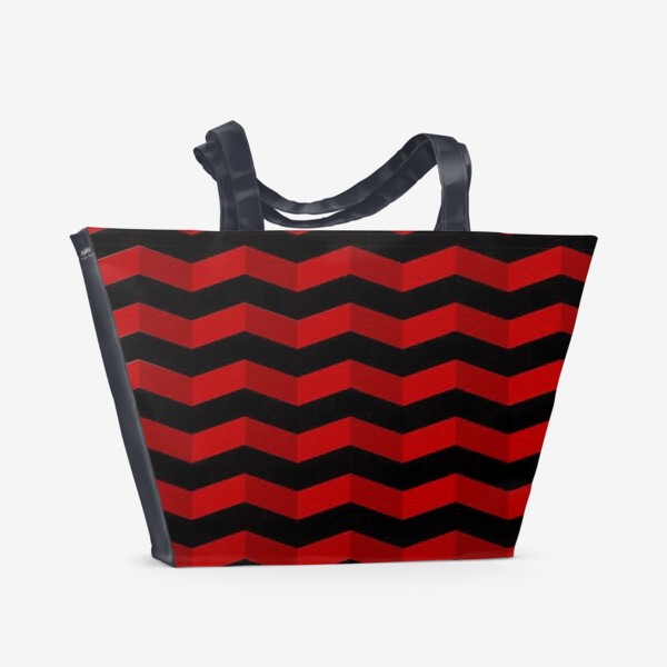 Пляжная сумка «twin peaks minimal pattern (узор в стиле твин пикс )»