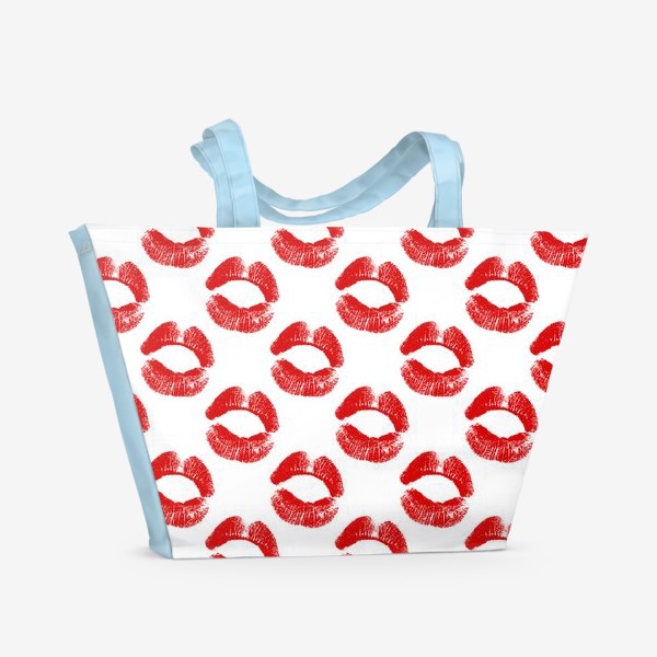 Пляжная сумка «Красные губы. Губы»