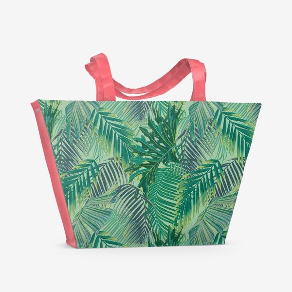 Пляжная сумка «зеленые  тропики»