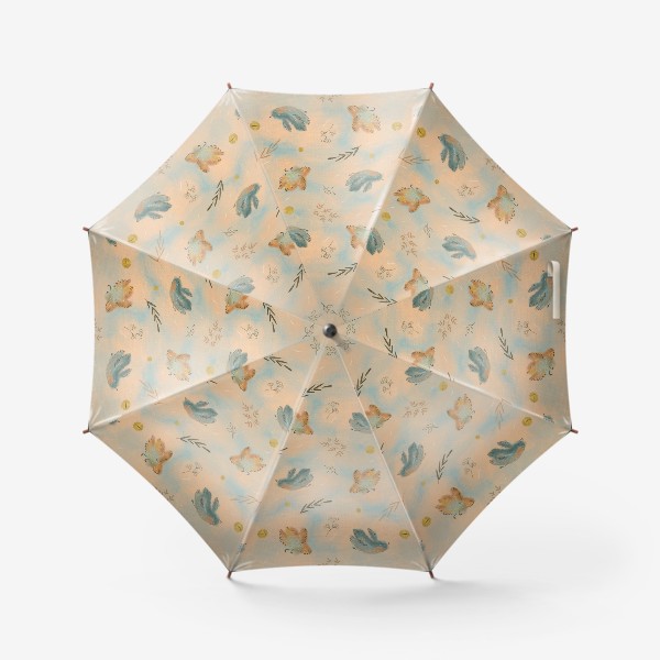 Зонт «Птицы. Паттерн с текстурой.»