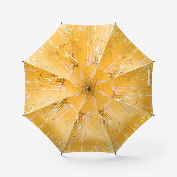 Зонт «мазки краски, оранжевый»