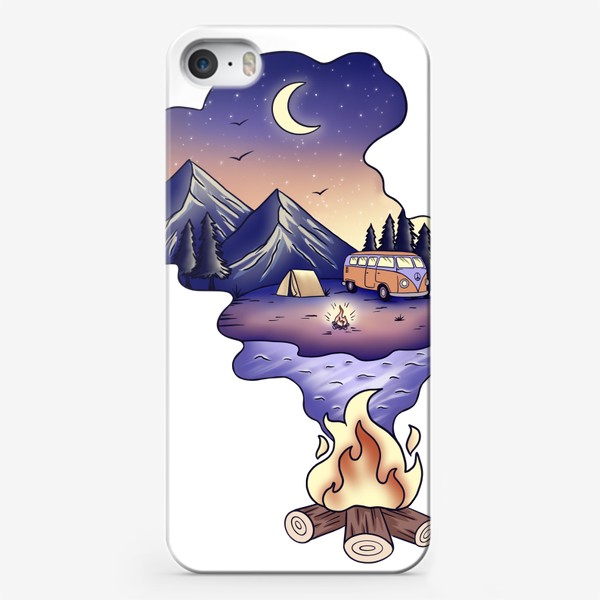 Чехол iPhone «Кемпинг в горах»