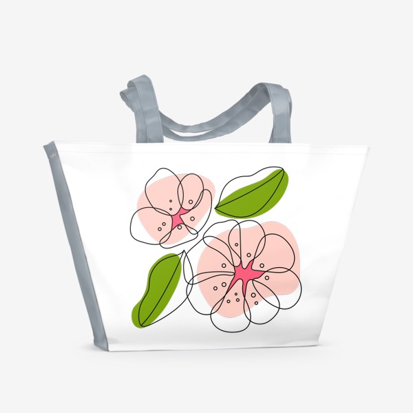Пляжная сумка «Весна абстрактный цветок»