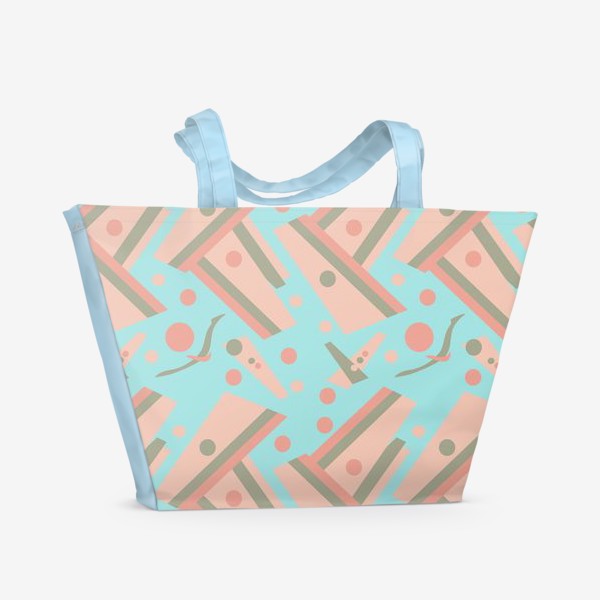Пляжная сумка «нежная геометрия»