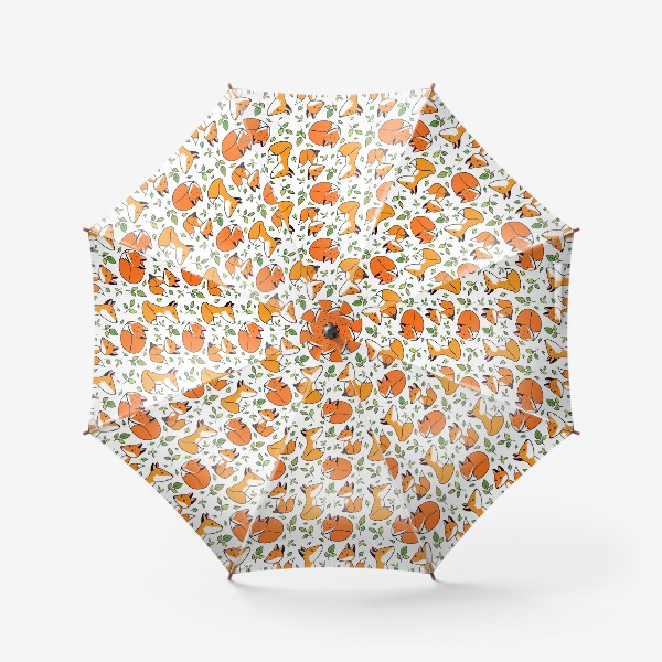 Зонт «Лисички и листочки»