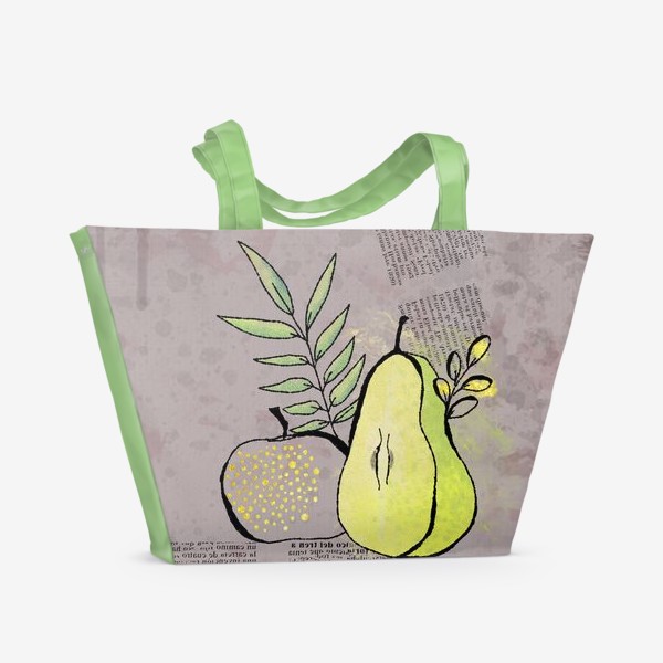 Пляжная сумка «Натюрморт. Яблоко и груша»