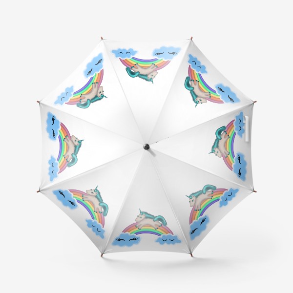Зонт «Единорог бегущий по радуге»