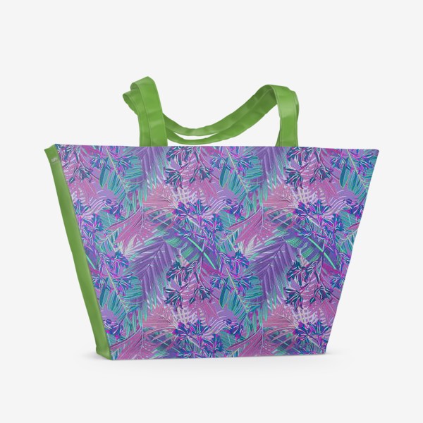 Пляжная сумка &laquo;Неоновые орхидеи&raquo;