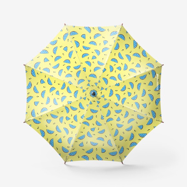 Зонт «Арбузные дольки/арбуз на желтом»