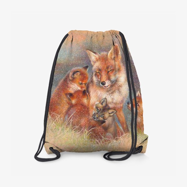 Рюкзак «Лисята, лисички, рыжая семья»
