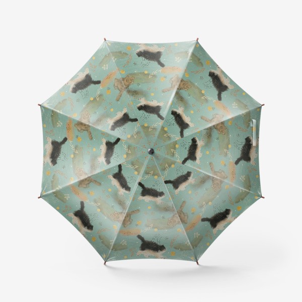 Зонт «Котики. Паттерн с текстурой»