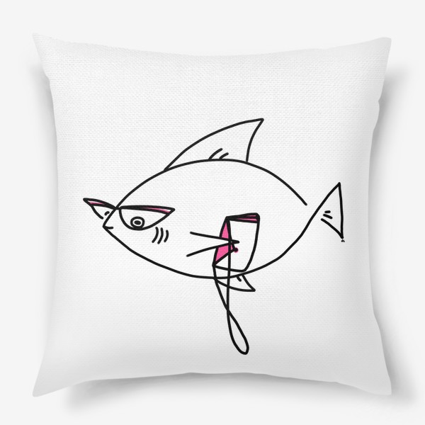 Подушка «Стильная рыбка с сумочкой »