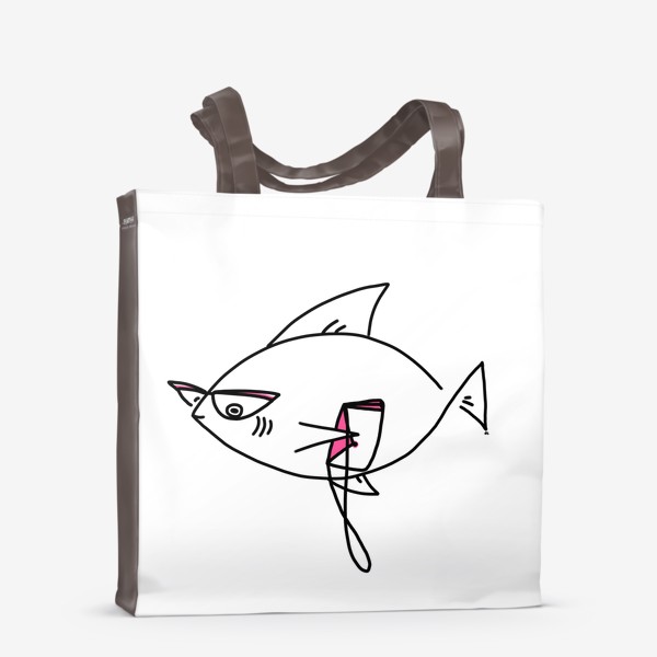 Сумка-шоппер «Стильная рыбка с сумочкой »