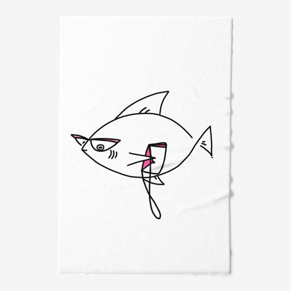 Полотенце «Стильная рыбка с сумочкой »
