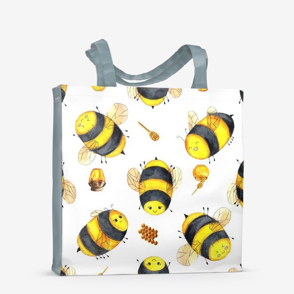 Сумка-шоппер «Милые пчёлки бесшовный узор»