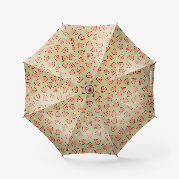 Зонт «Арбуз на бежевом»