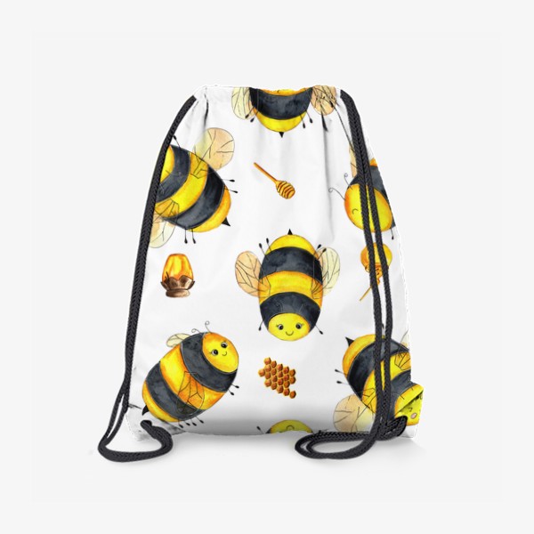 Рюкзак «Милые пчёлки бесшовный узор»