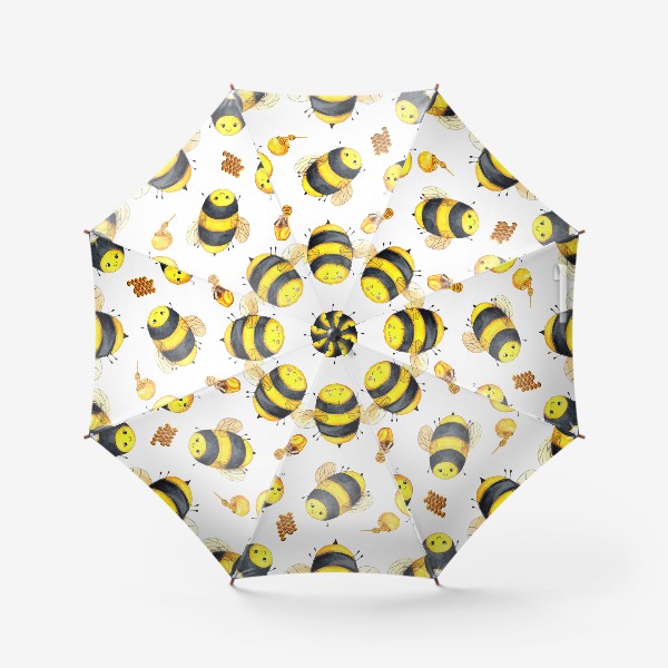 Зонт «Милые пчёлки бесшовный узор»