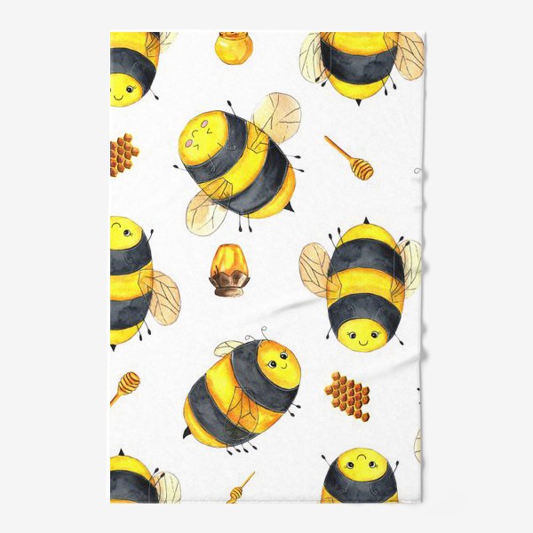 Полотенце «Милые пчёлки бесшовный узор»