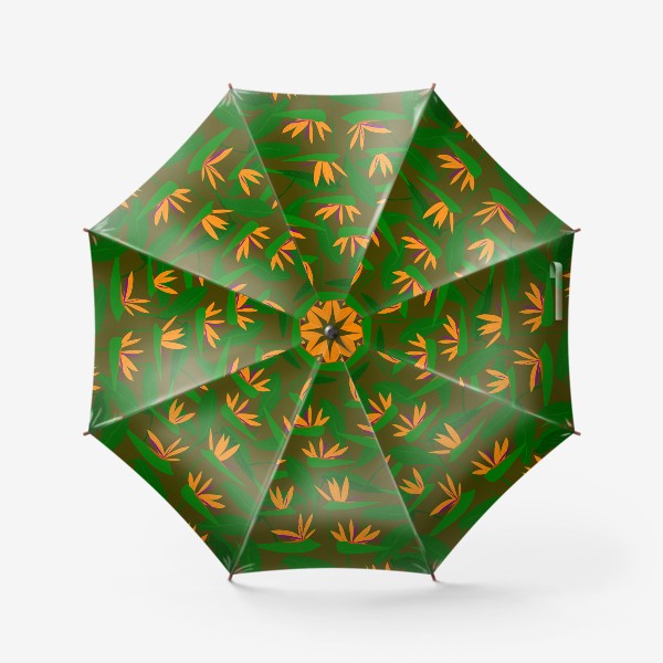 Зонт «тропические цветы, стрелиция»