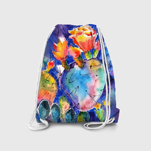 Рюкзак «кактус яркий принт цветок»
