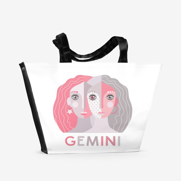 Пляжная сумка «Знак зодиака Близнецы. Gemini»
