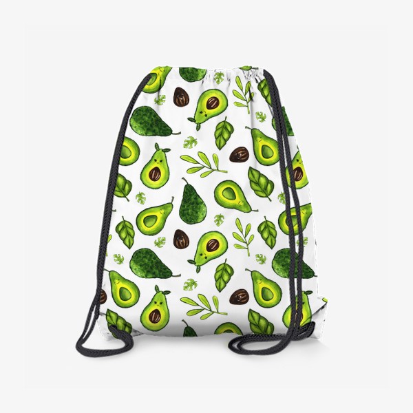 Рюкзак «Милые акварельные авокадо бесшовный паттерн»