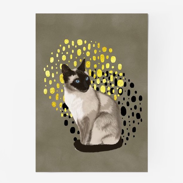 Постер «Сиамская кошка. Тайская кошка», купить в интернет-магазине в Москве, автор: Ksania Artist, цена: 660 рублей, 5674.119288.1181020.4324992