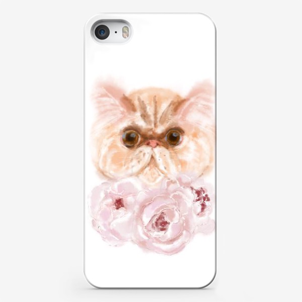 Чехол iPhone «Котик. Цветочек.»