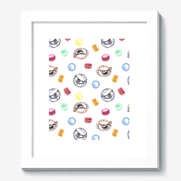Картина «Макаронсы, чашки и блюдца»