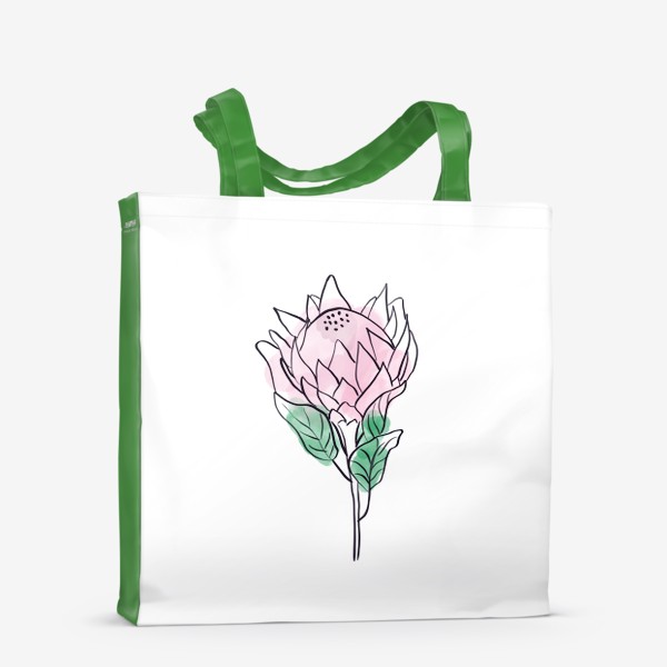 Сумка-шоппер «Минималистичный цветок протеи»