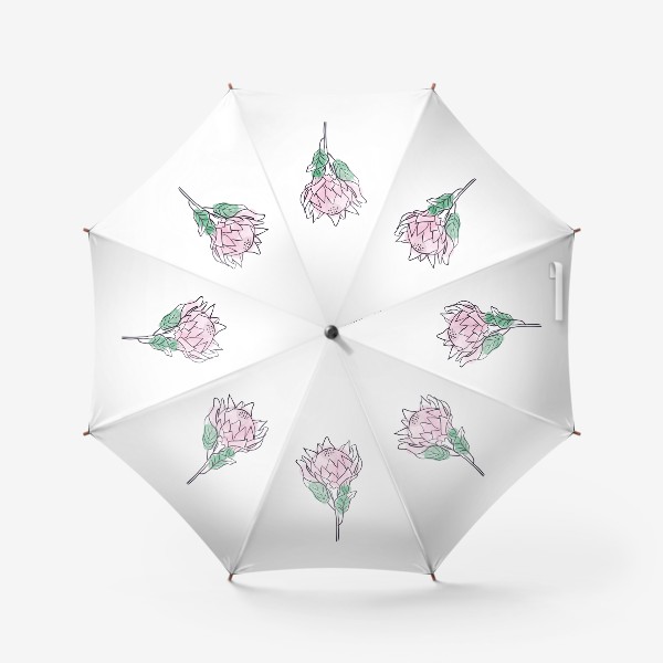 Зонт «Минималистичный цветок протеи»