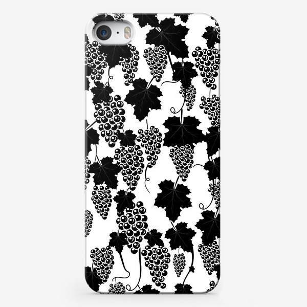 Чехол iPhone «виноград чёрно-белый»