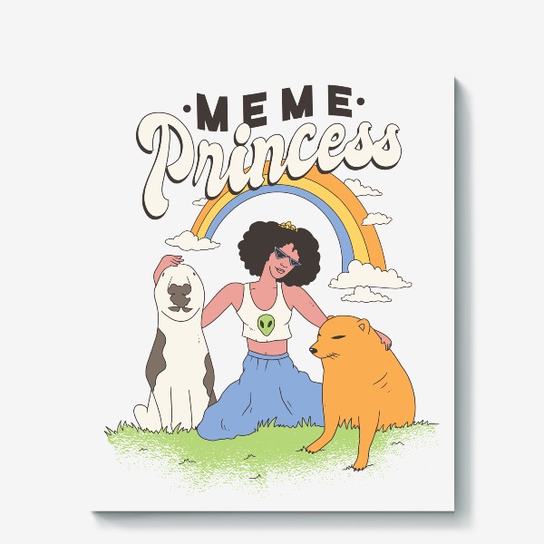 Холст «Принцесса мемов - Meme Princess»