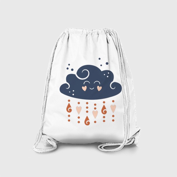 Рюкзак «Милое облачко с каплями в стиле бохо»